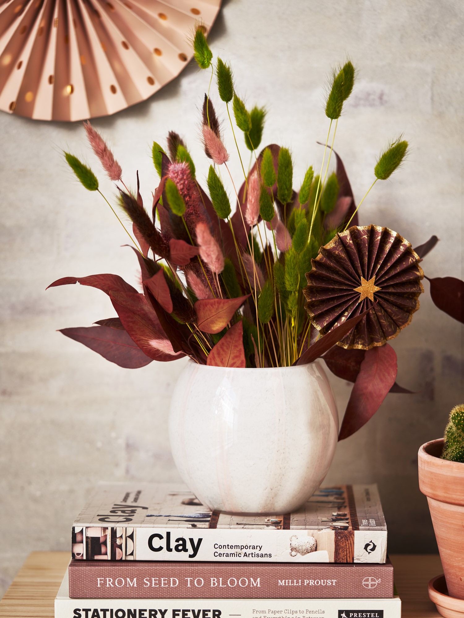 Vase | Glas. 15 x 13 cm. | Rose