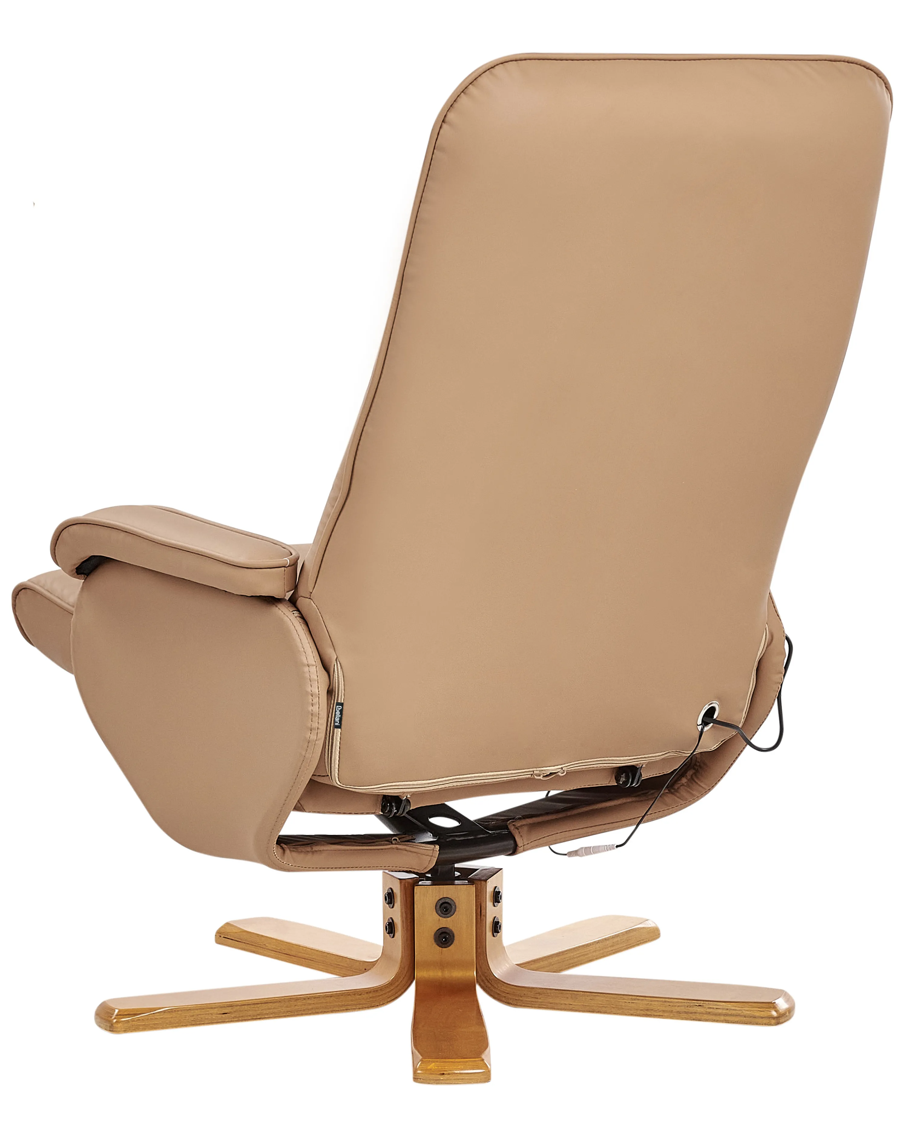 Massagestoel RELAXPRO met voetenbank Kunstleer Lichtbruin