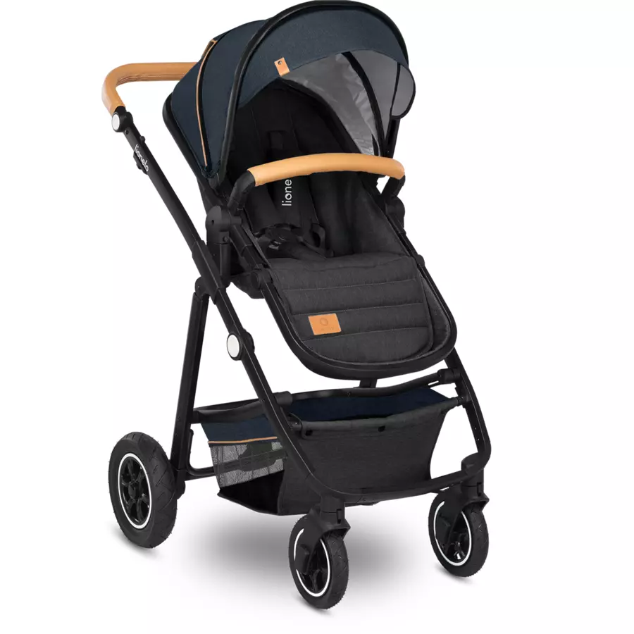 lionelo Kombikinderwagen Amber 3 in 1 Blue Navy