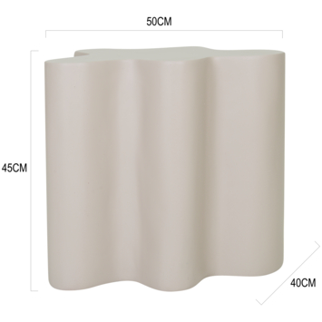 KARWEI bijzettafel Casper taupe klei 50 x 40 cm