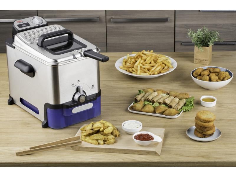 Tefal Fritteuse Oleoclean Pro Inox & Design 1.2 kg Friteuse mit automatischer Öl- und Fettfilterung