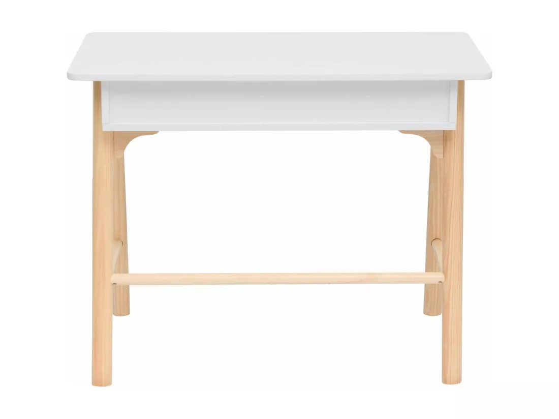 Bureau pour enfants Meryta 70x90x50 MDF Pin Blanc Marron