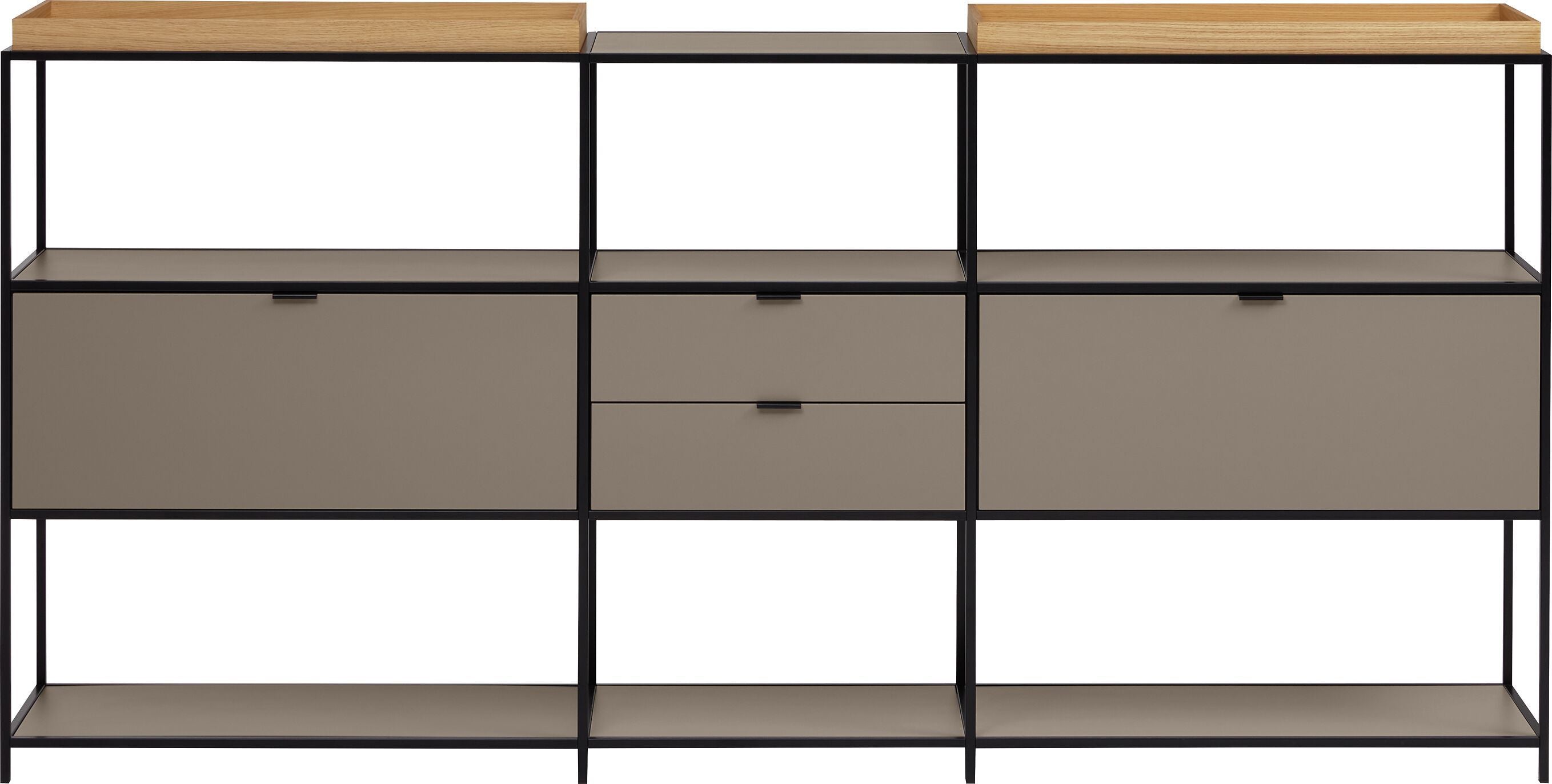 SEVEN Highboard - Sand / B: 246.4 cm x T: 39.0 cm x H: 116.0 cm