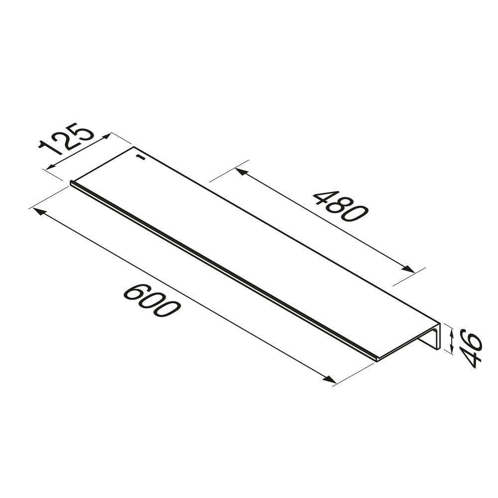 Geesa Leev planchet 60cm zwart