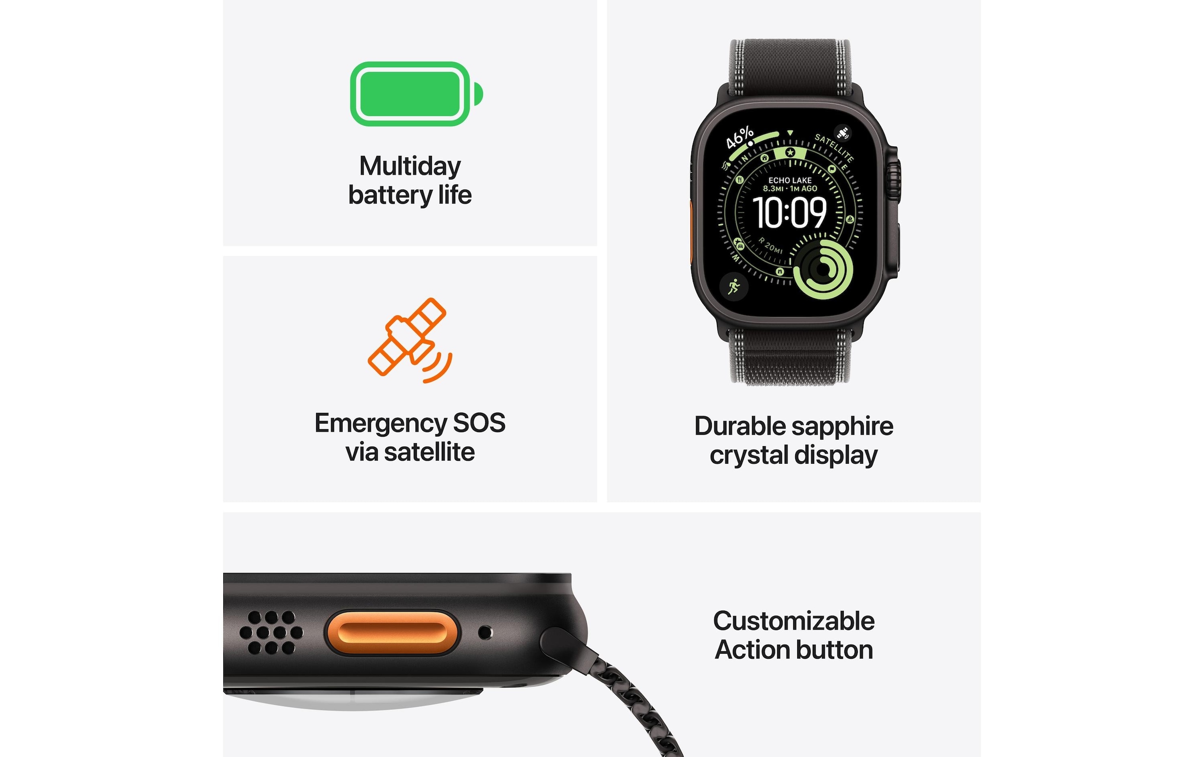 Apple Smartwatch »Watch Ultra 3 Titanium« Watch OS