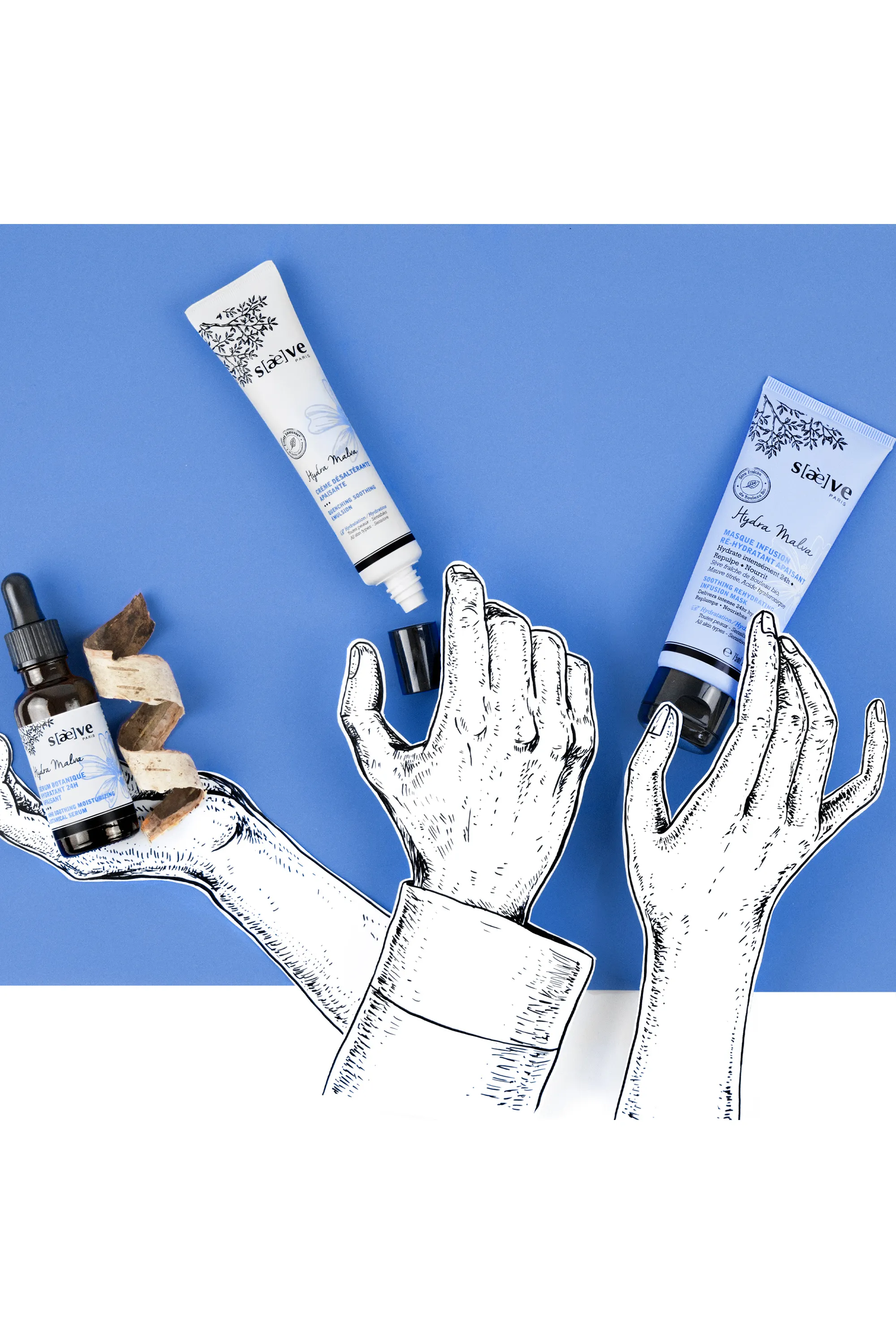 Saeve Masque infusion ré-hydratant apaisant Hydra Malva-75 ml
