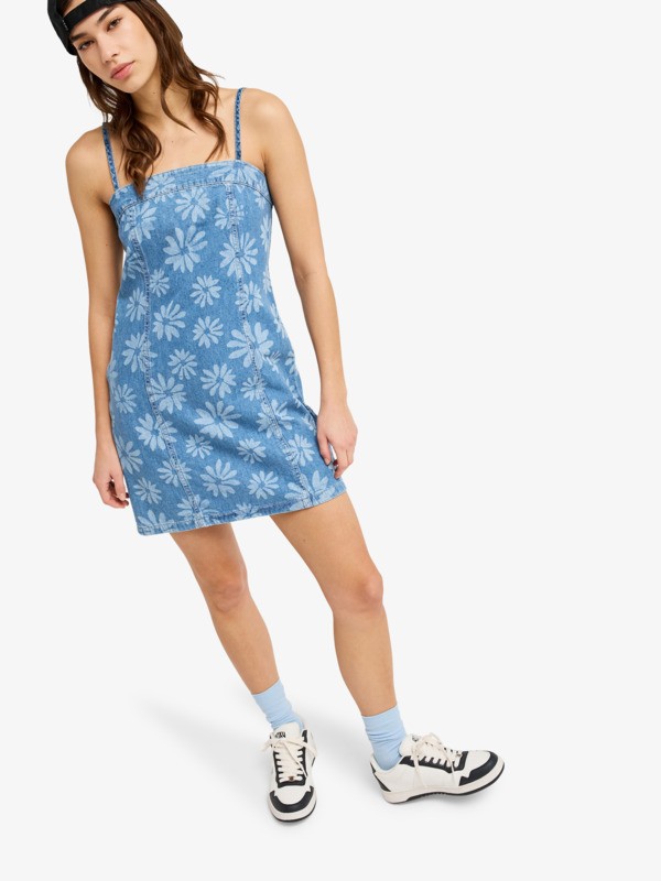 Dreamy Daze Robe en jean Bleu Femme
