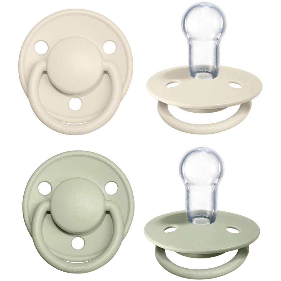 BIBS® Schnuller De Lux Ivory  Sage 0-36 Monate, 4 Stk.