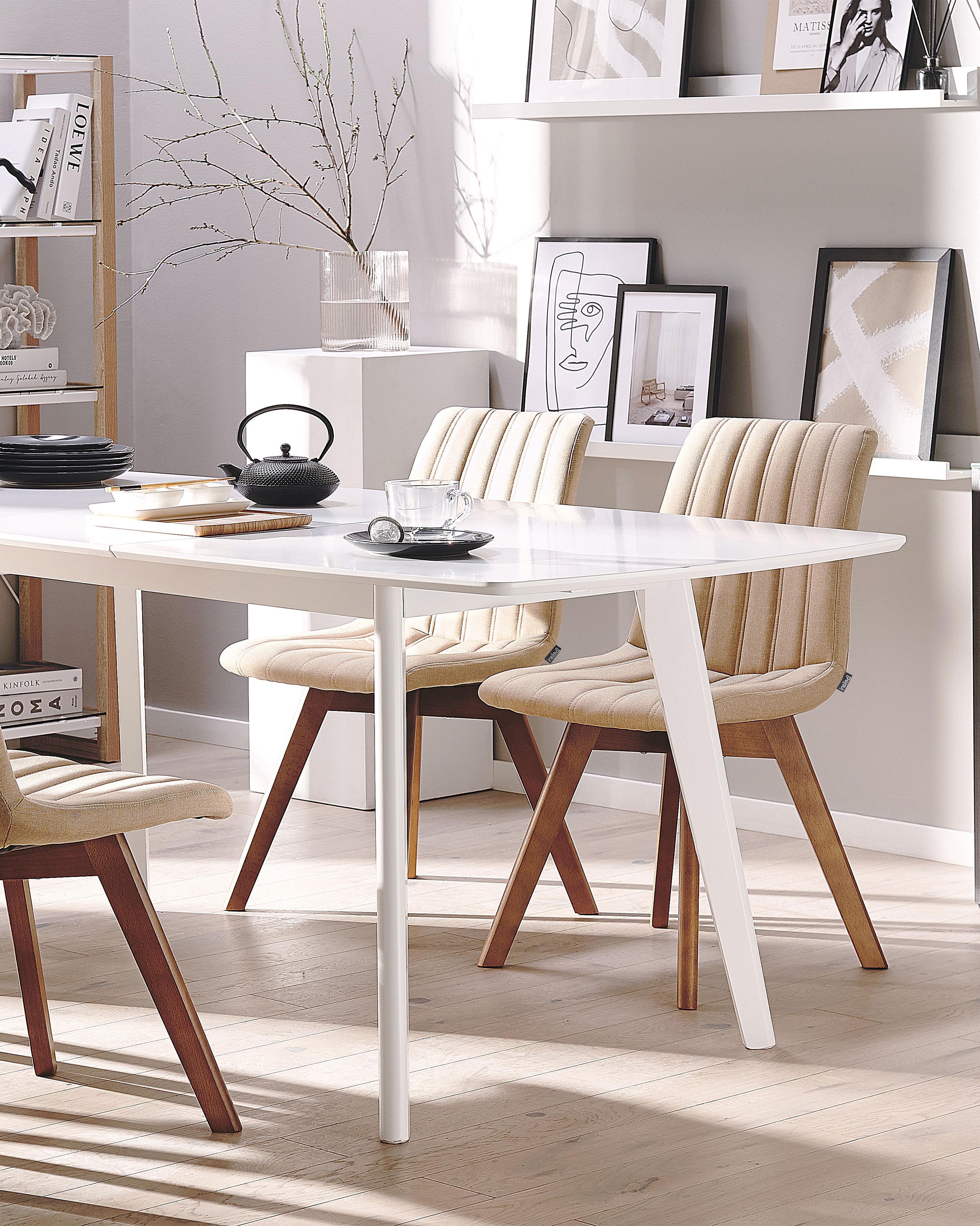 Set van 2 eetkamerstoelen CALGARY Zandbeige