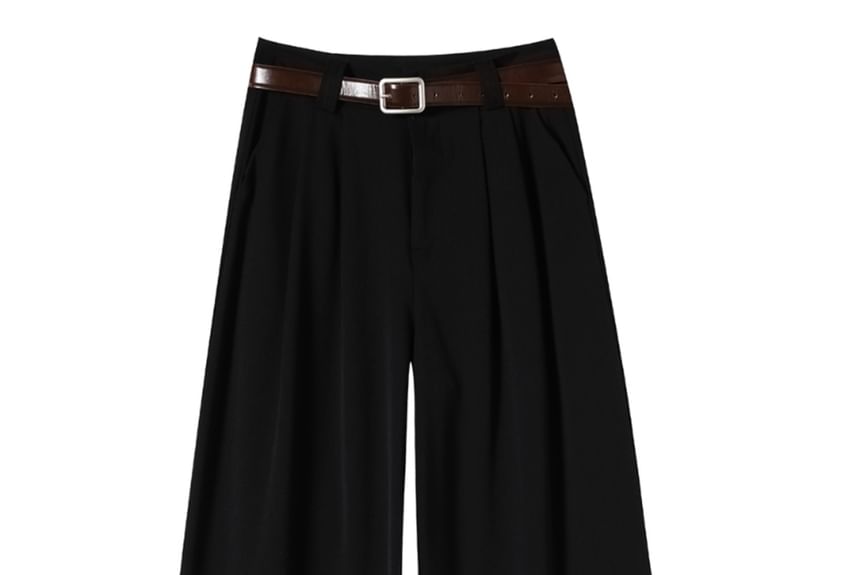 Dragan Pulse - Hoge taille, effen, wijde broek