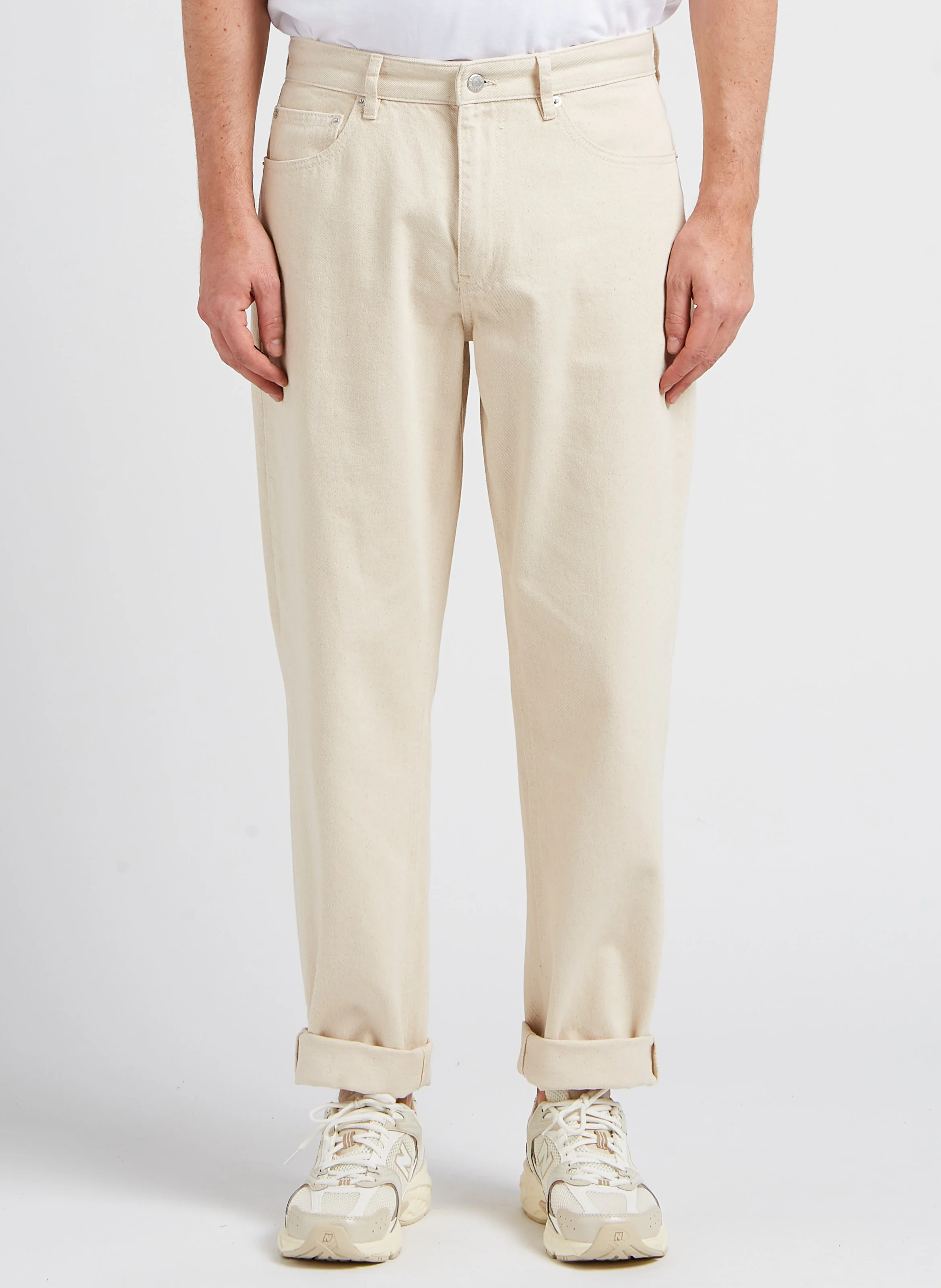Jean décontracté en coton biologique | Beige