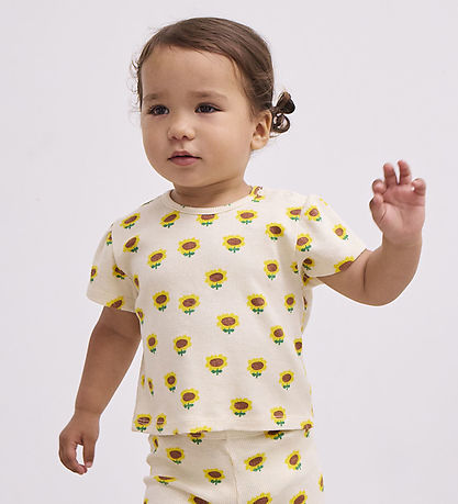 Bobo Choses T-Shirt - Rib - Sonnenblume - Beige
