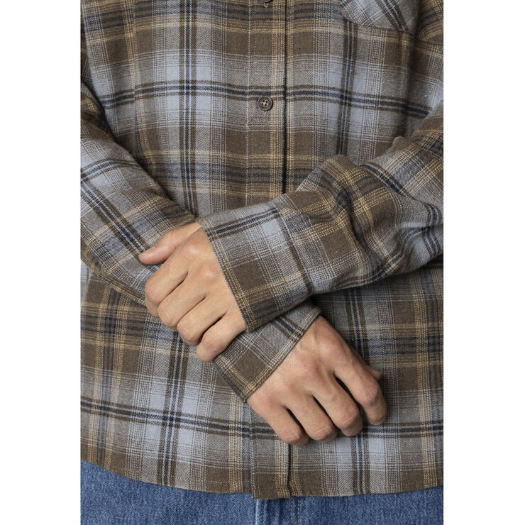 Fat Moose Forest flannel shirt Dark khaki check