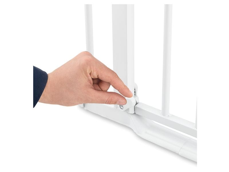 Hauck Türschutzgitter Clear Step Autoclose 2  9 cm Weiss Barrierefreies, automatisch schliessendes Tür- und Treppenschutzgitter-Set