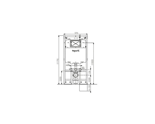 veporit. ICUBOX WC 1175 SLIM wandelement incl. wandbevestiging
