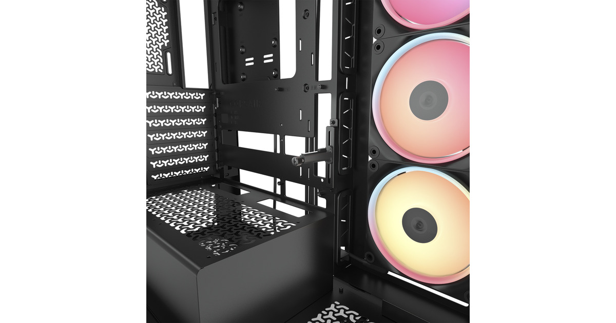Corsair3500X LX-R RGB iCUE LINK midi tower behuizing  (Zwart | 2x USB-A | 1x USB-C | Tempered Glass)