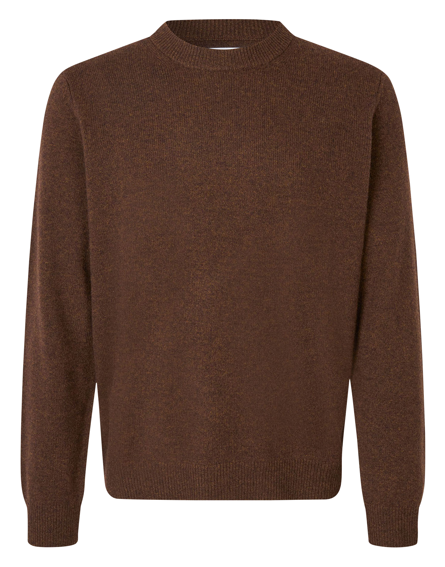 ISAK - Pull col rond en laine mérinos | Marron