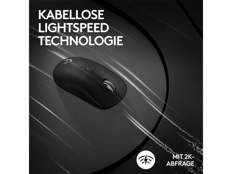 Logitech Gaming-Maus Pro X Superlight 2 Lightspeed Schwarz Extrem leichte Gaming-Maus mit leistungsvoller Performance