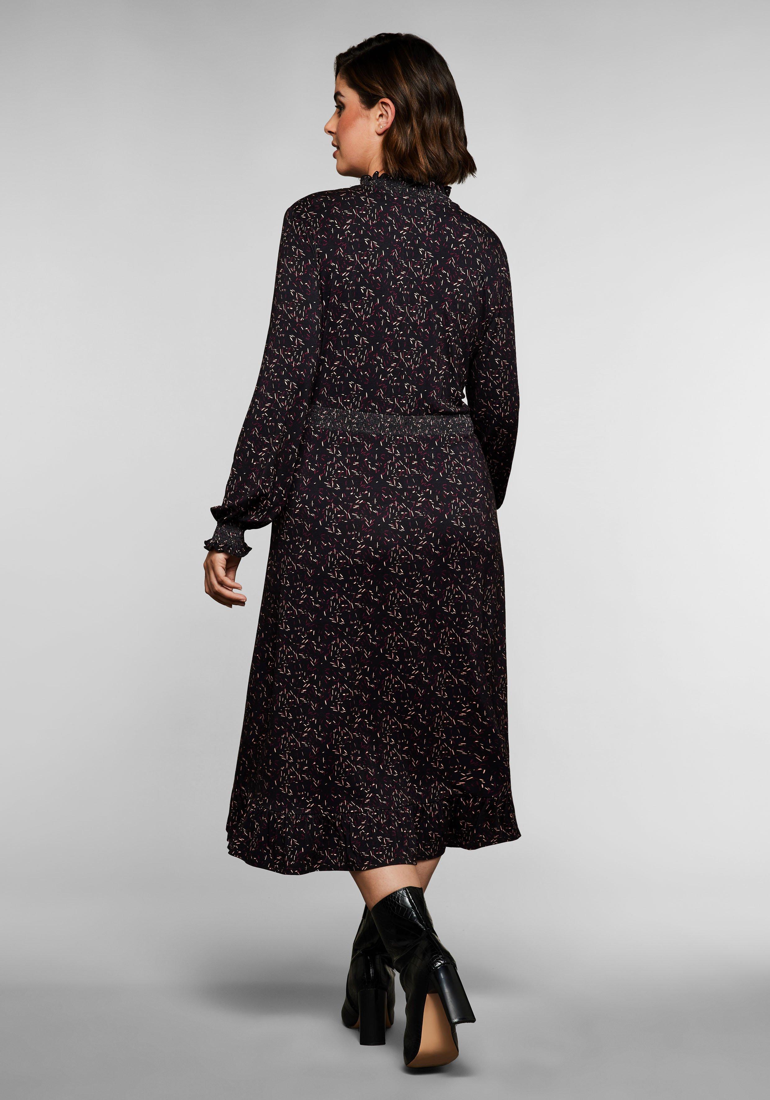 Figurbetontes Midikleid mit Smokdetails