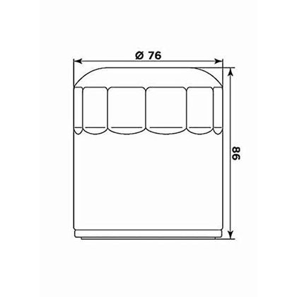 Filtre à huile Meiwa 2681743 Type origine