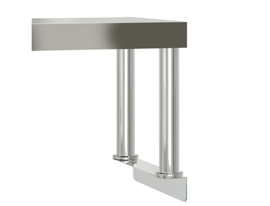 VIDAXL - Mobilier de cuisine Table de travail de cuisine avec étagère 110x30x120 cm inox