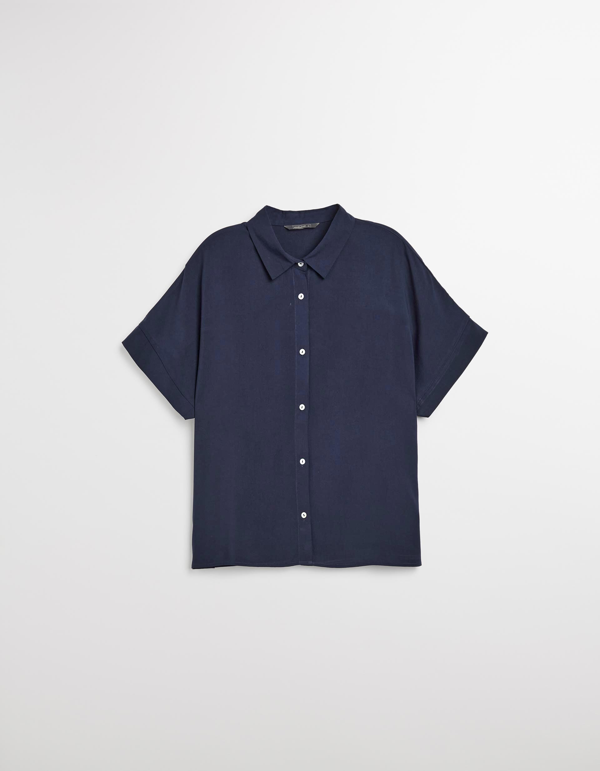 Camisa Viscose, Mulher, Azul Escuro