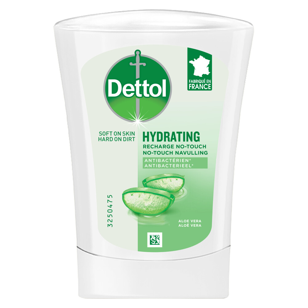 Dettol No-Touch Automatische Zeepdispenser Zilver Aloe Vera Navulling250 ml