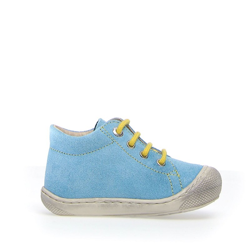 Naturino Naturino Cocoon Supersouple Lacets suede bleu ciel