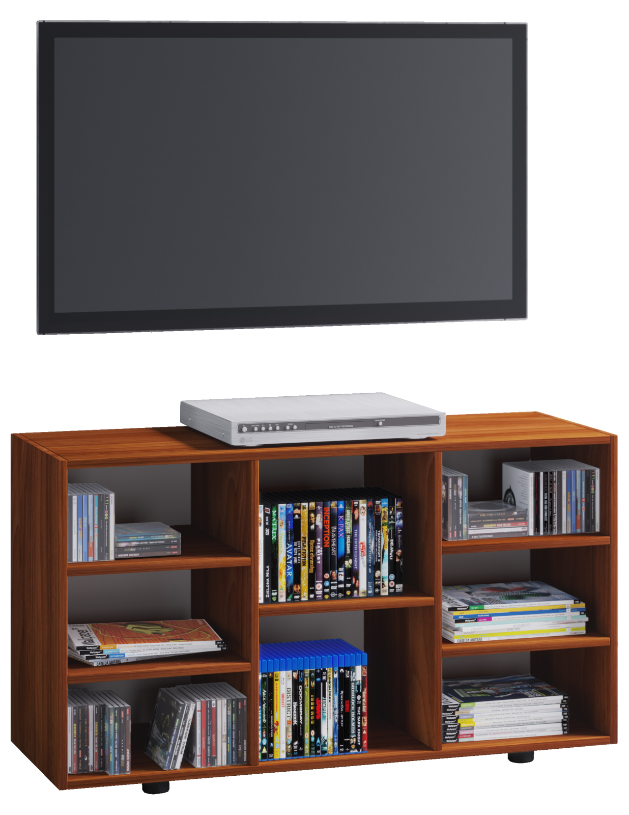 TV-Sideboard Fetino - Nussbaum -114 cm breit