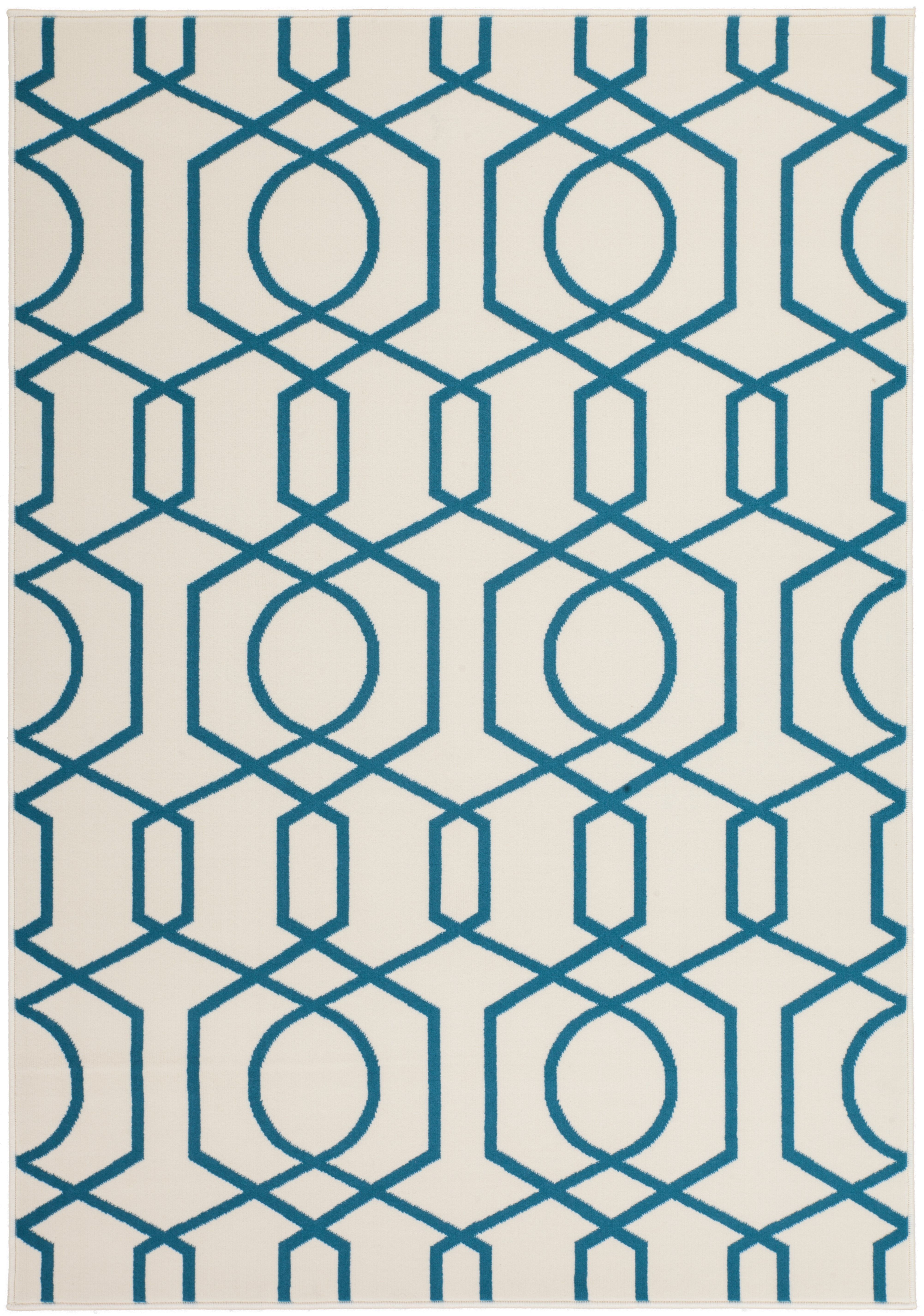Vloerkleed 400 Ivoor Turquoise Now!