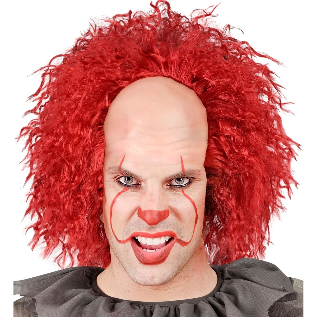 Halloween Pruik Rood Clown Krullen