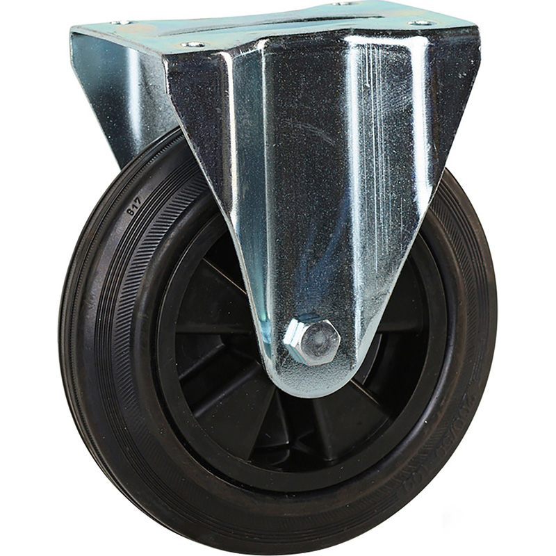 Bokwiel rubber 200mm - 200kg draagvermogen *