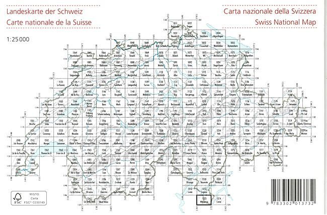 BUNDESAMT - 1373 MENDRISIO ECHELLE 1 25 000