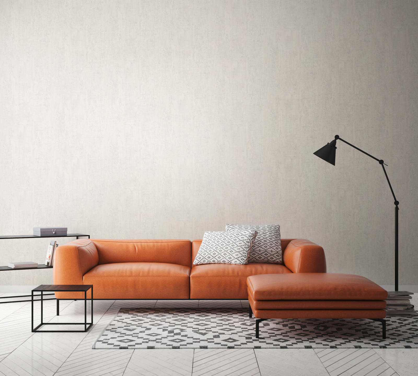 Vliestapete BETON CONCRETE & MORE - creme - 10 Meter