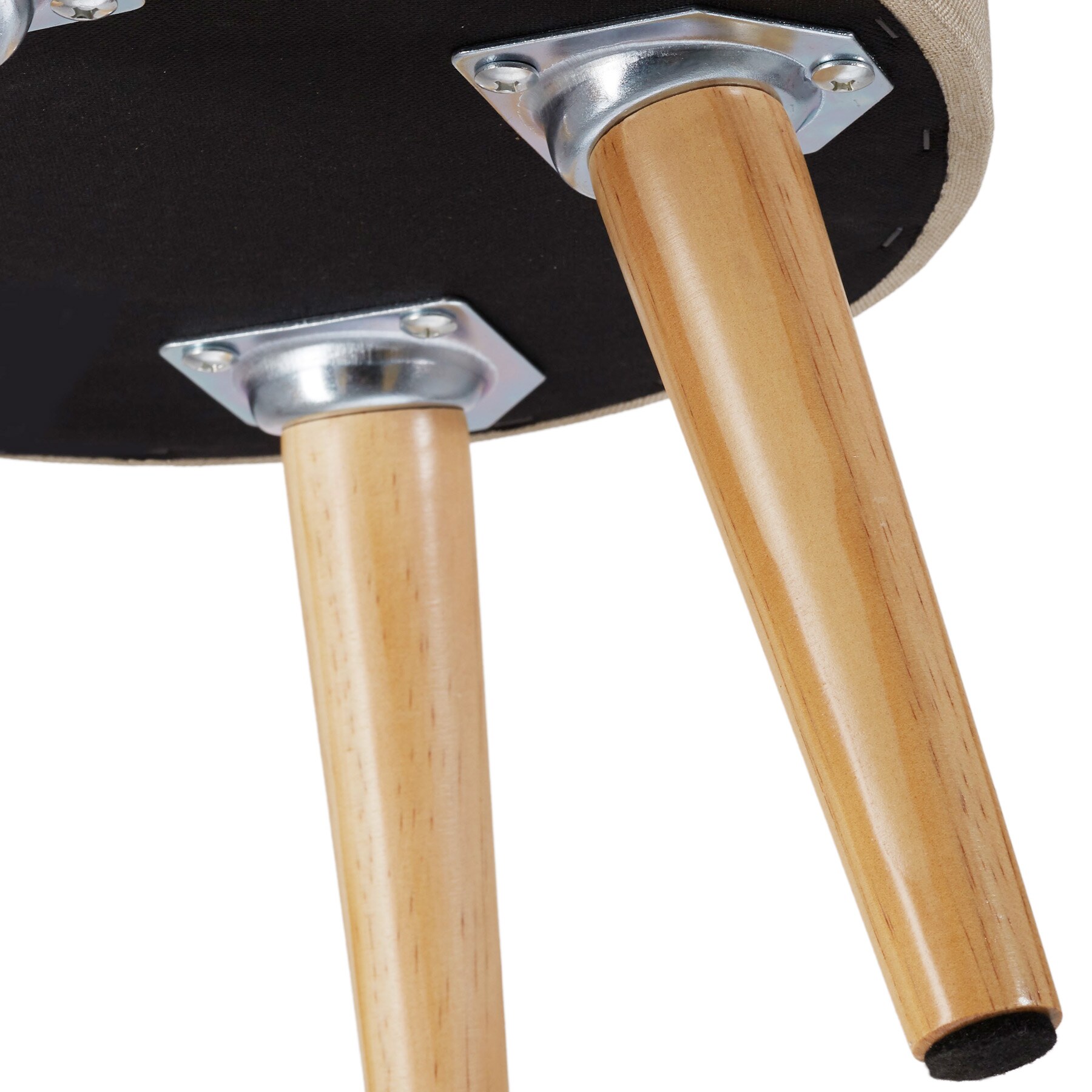 tectake® Sitzhocker, rund, in Leinenoptik, 32 x 37 cm