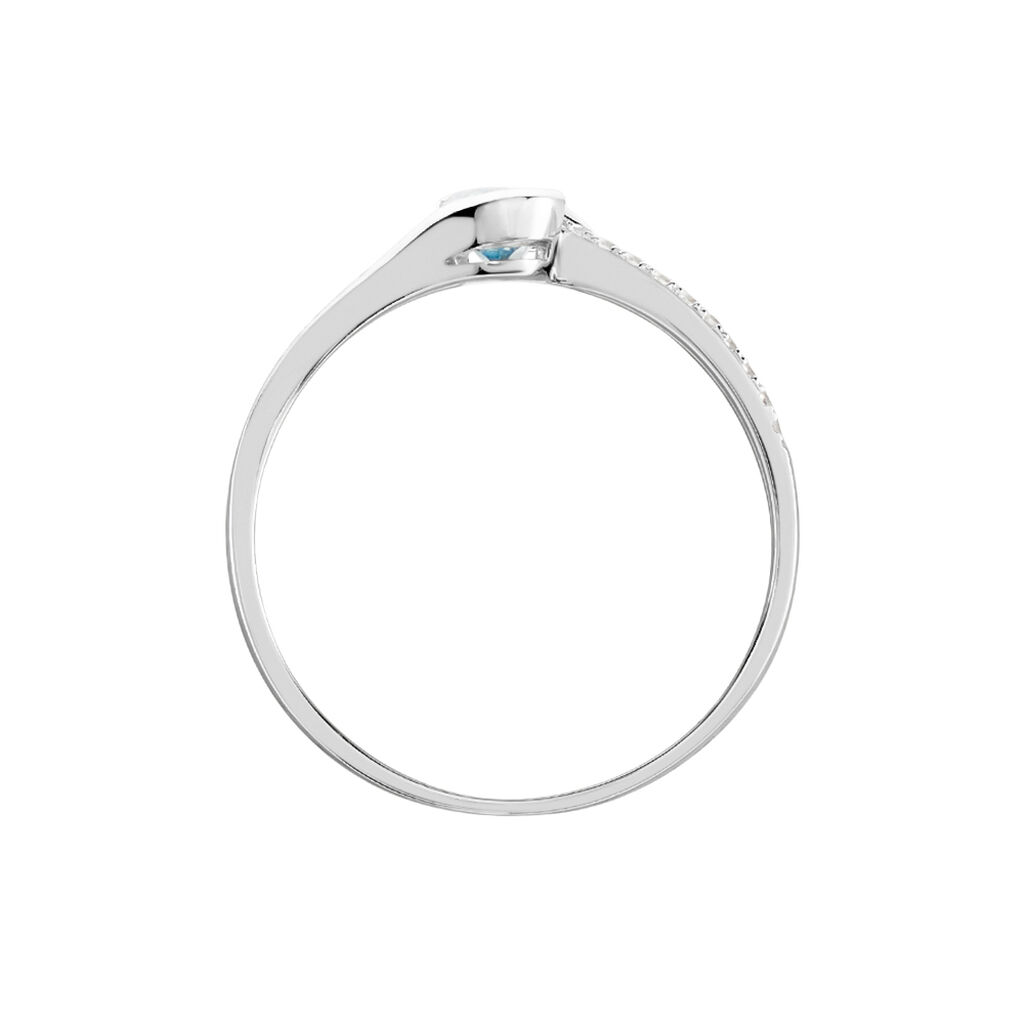 Bague Or Blanc Anja Topaze