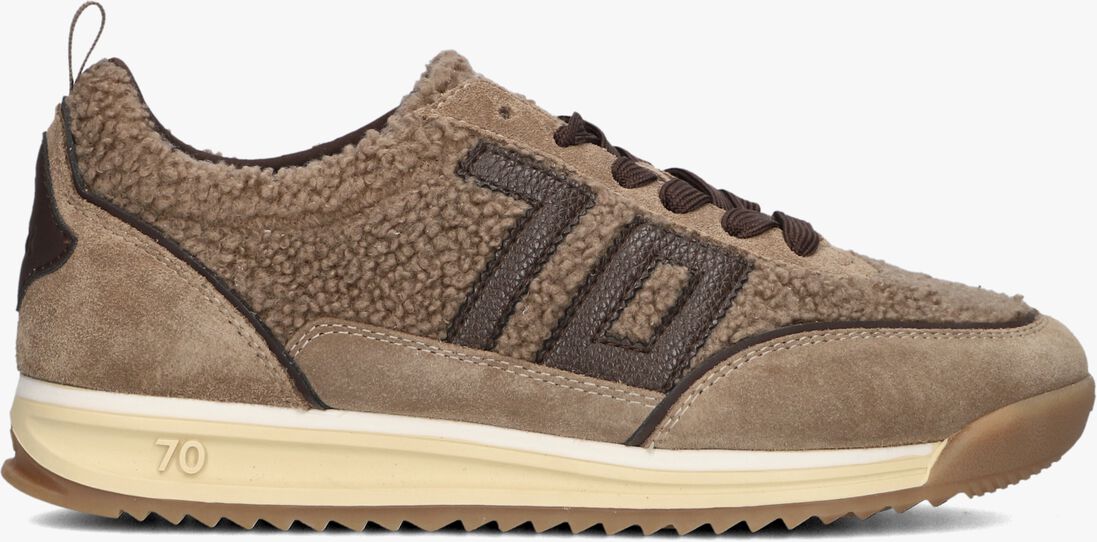 bruine back70 lage sneakers jogger teddy