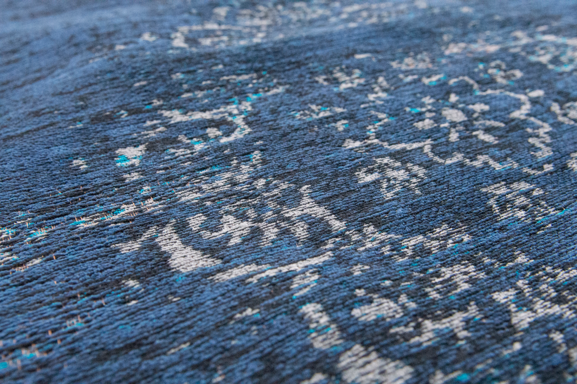 Ecorugs vloerkleed Medallion blauw 140x200 cm