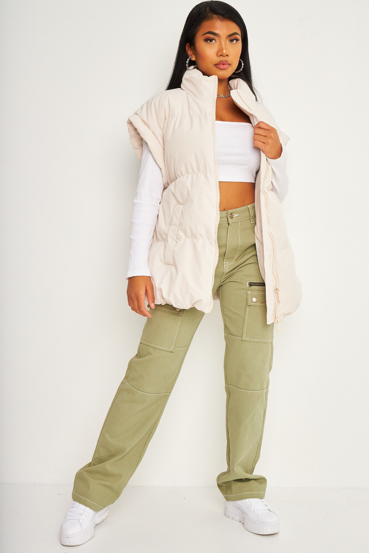 Pantalon cargo kaki Brentiny