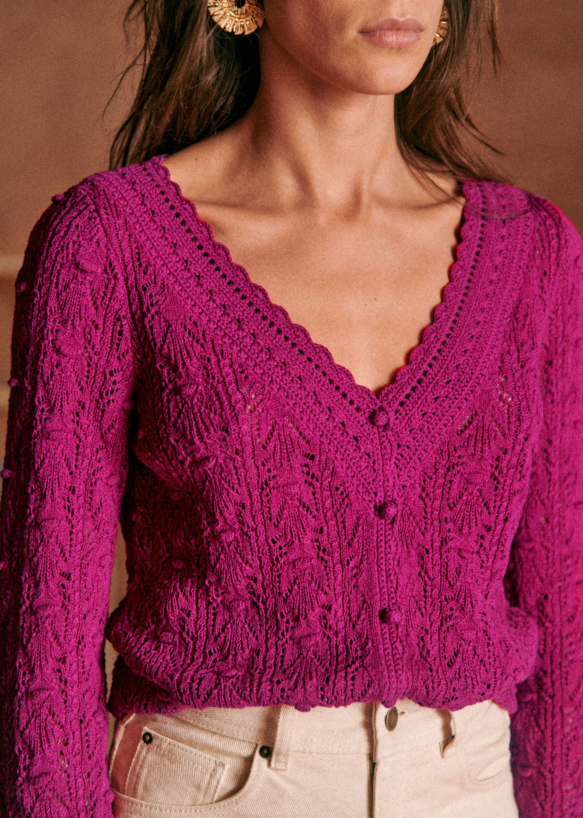 Gilet Saja - Bougainvillier - E-SHOP/MAILLE 5905440