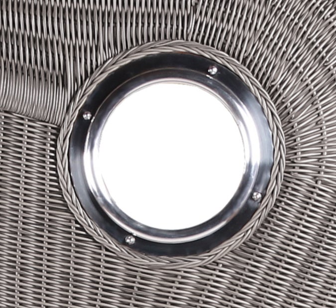 Rantum strandstoel mahonie gewassen grijs PE koboo grijs design 500