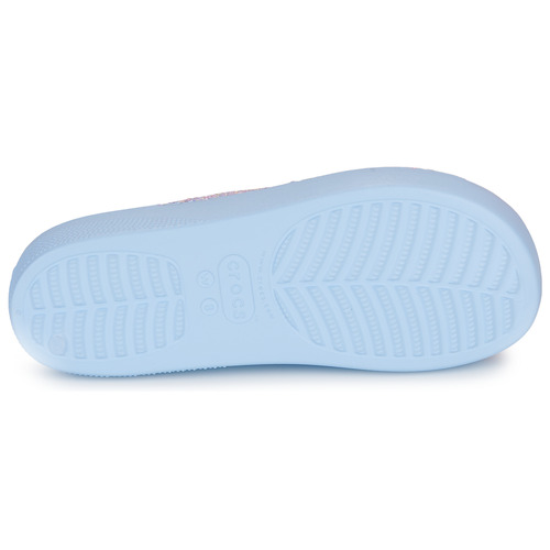 Crocs - ClassicPlatformGlitterSlideW - Bleu / Glitter