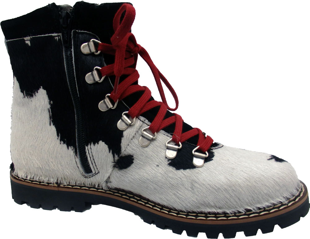 Ammann Stiefel Splügen Fell schwarz/weiss