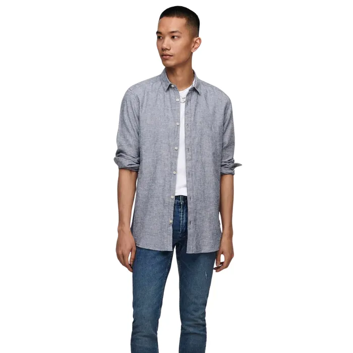 Only & Sons Caiden LS Solid Linen Overhemd Heren