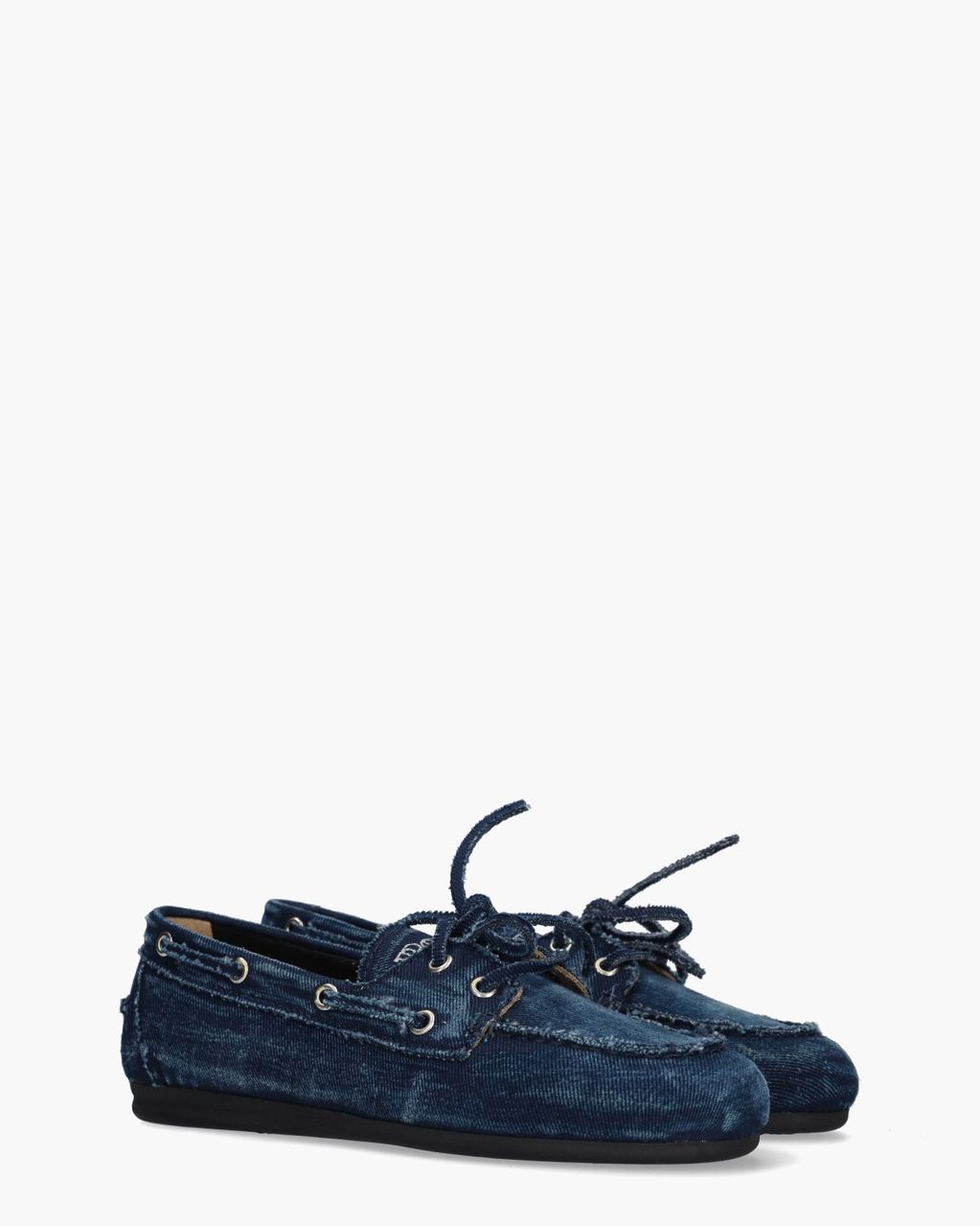 Posa Boat Loafer Denim Dames Veterschoenen