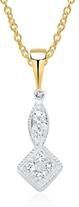 14 karaat gouden Diamanten hanger ketting