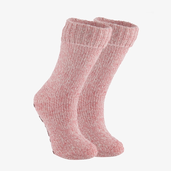 1 paar middellange huissokken roze