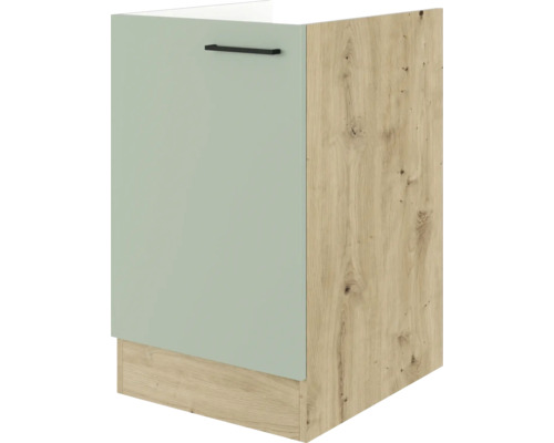 Flex Well Cara wastafelonderkast, BxDxH 50 x 57 x 82 cm, groen mat, gedemonteerd, scharnier omkeerbaar (links of rechts te monteren)