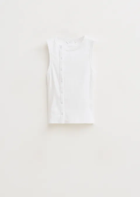 Singlet met knopen wit (WIT)