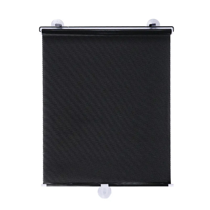 (40x60cm) Praktische Sonnenblende Sonnenschutz für das Auto mit Saugnapfhalterung - Schwarz
